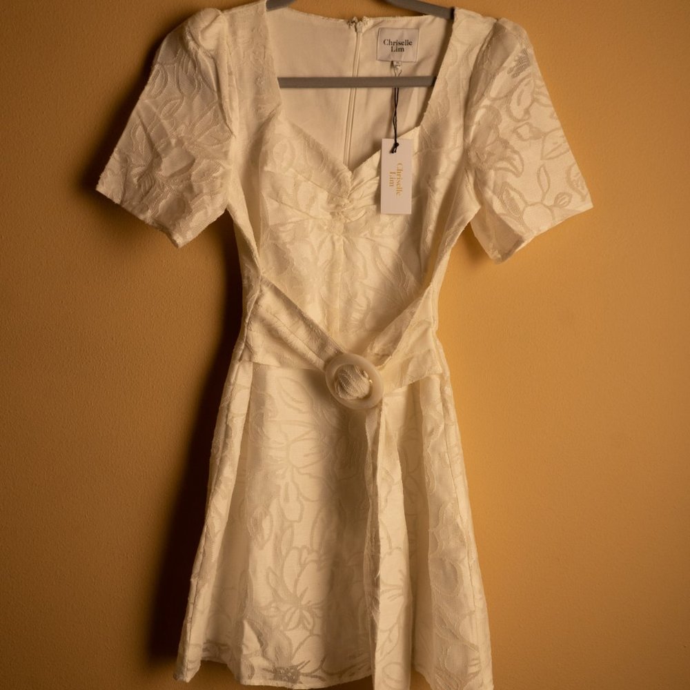 Chriselle Lim - off white dress